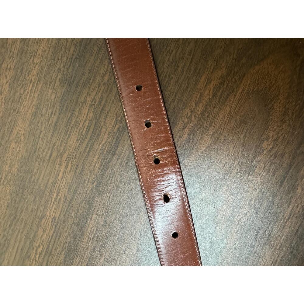 Vintage Coach Mens Dark Brown Leather Belt Size 34 - Picture 7 of 10
